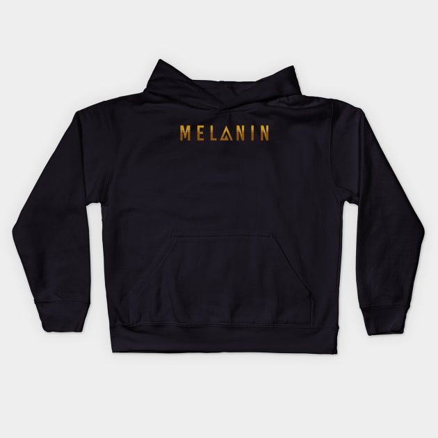 MELANIN - GOLD Kids Hoodie by Anrego